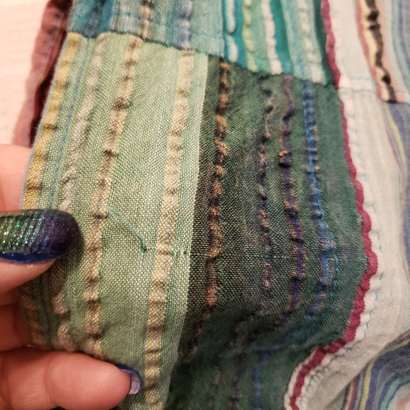 AGAN TRADERS madras patch colorful top - Picture 9 of 11